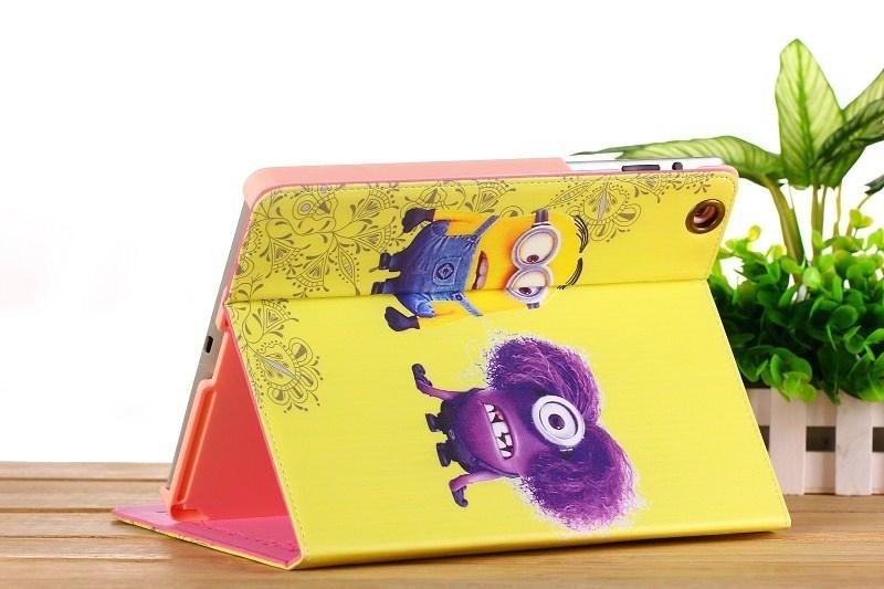 Despicable Me 2 Yellow Minion People PU Leather Case Covers for iPad mini 2 2
