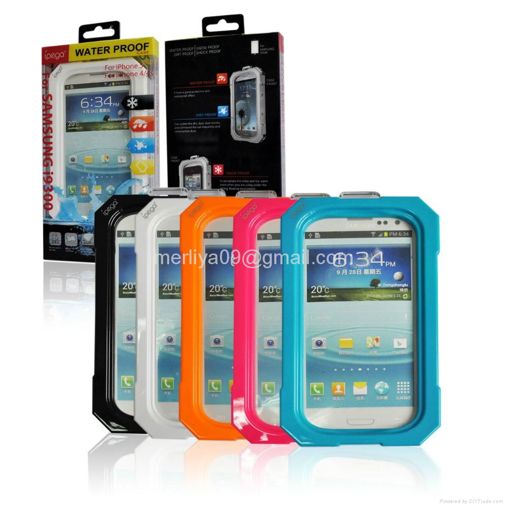 Newest!! New Product waterproof shockproof case for Samsung S3 S4