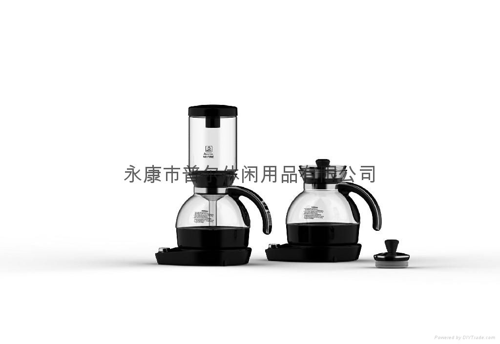 2 in 1 electric siphon coffee maker+1.0L glass kettle 2
