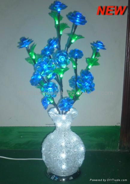 2014 Novelty NEW Round LED Crystal Acrylic Flower Vase Lights