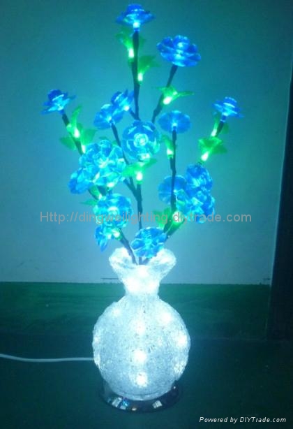 2014 Novelty NEW Round LED Crystal Acrylic Flower Vase Lights 2