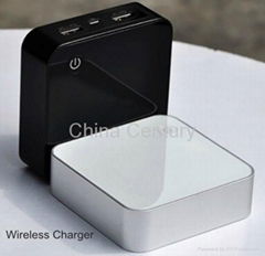 qi Wireless Power Bank Charger with 6400mAh  Polymer Battery Wireless Charger