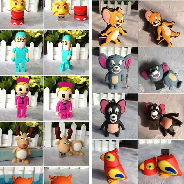 cartoon soft diy semc usb flash driver cute 4gb 8gb 16gb 32gb u disk 4