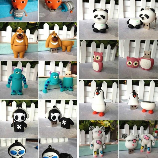 cartoon soft diy semc usb flash driver cute 4gb 8gb 16gb 32gb u disk 5