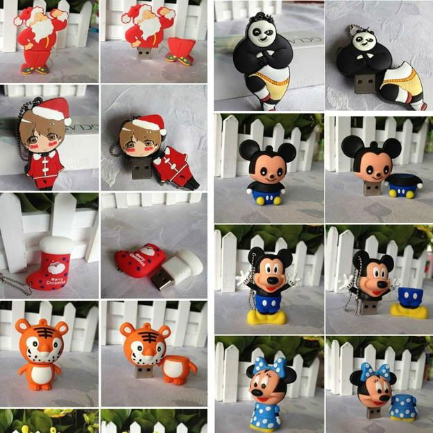 custom diy cartoon usb flash driver storage disk bulk pendriver