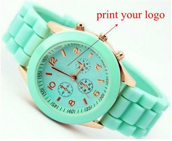 factory custom made fashion women's jelly silicone watch