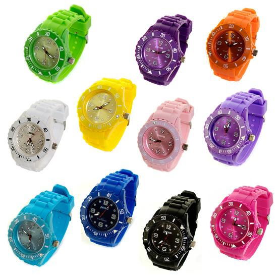 factory custom made fashion women's jelly silicone watch 2
