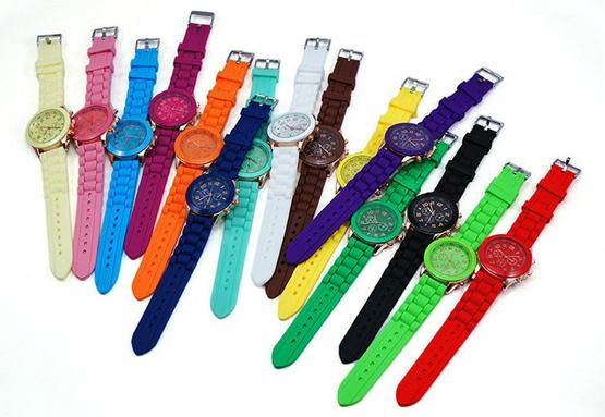 factory custom made fashion women's jelly silicone watch 3