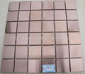 interior wall paneling wood,square 8mm metal copper color products wall mosaic 