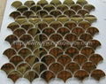 fish scape shape metallic mosaic tiles