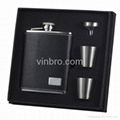 VinBRO oz Pocket Men/Women Stainless Steel/Leather Hip Flasks Liquor Mugs 5