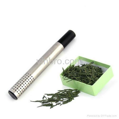 VinBRO Stainless Steel Tea Infuser Silicone Tea Strainer Tea Stick Paper Filters 5