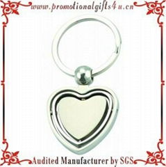 Heart Shape Rotatable Key Chains