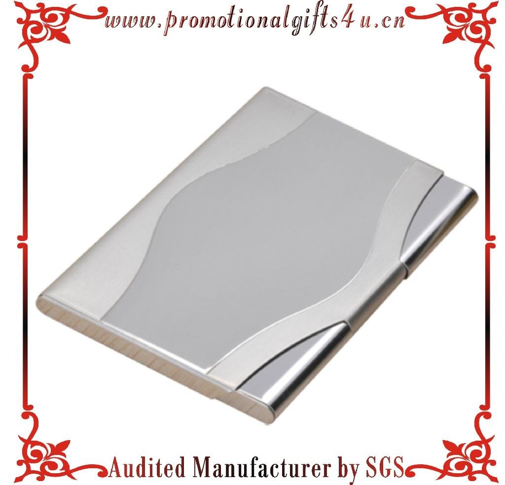 Stainless Steel Red Name Card Case for Women 2