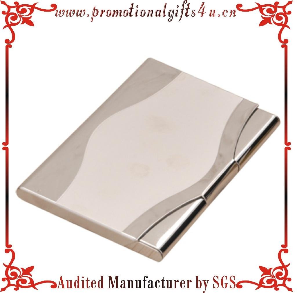 Stainless Steel Red Name Card Case for Women 3