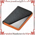 Pushed Red Leather Metal Business Name Card Holder 2