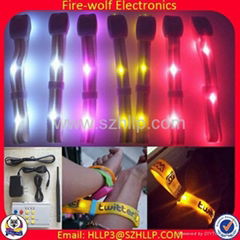 LED Flashing Wristband with Wireless Remote Control