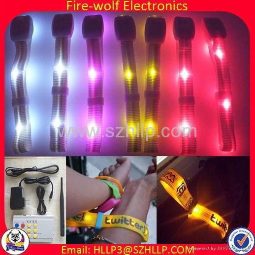 LED Flashing Wristband with Wireless Remote Control
