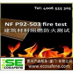 NF P 92-503 fire test to building material