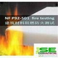 NF P 92-501 fire test to building