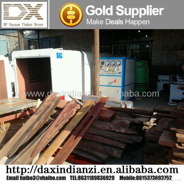 High frequency vacuum wood dryer