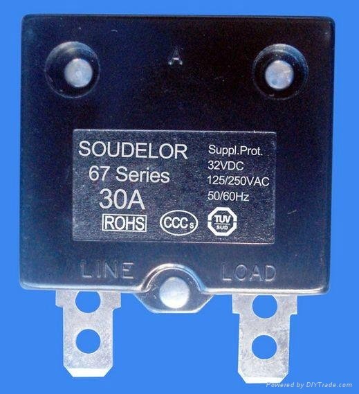 Overload protection [device] 67  125 vac / 250 vac / 32 VDC 50 to 60 hz 30 a 4
