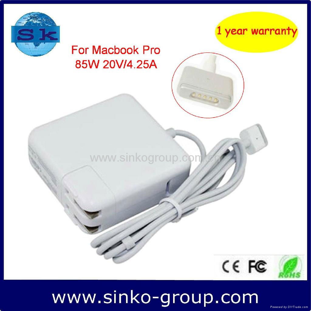 85W 20V 4.25A ac adapter for apple MagSafe2 Macbook A1424 Retina display 2012