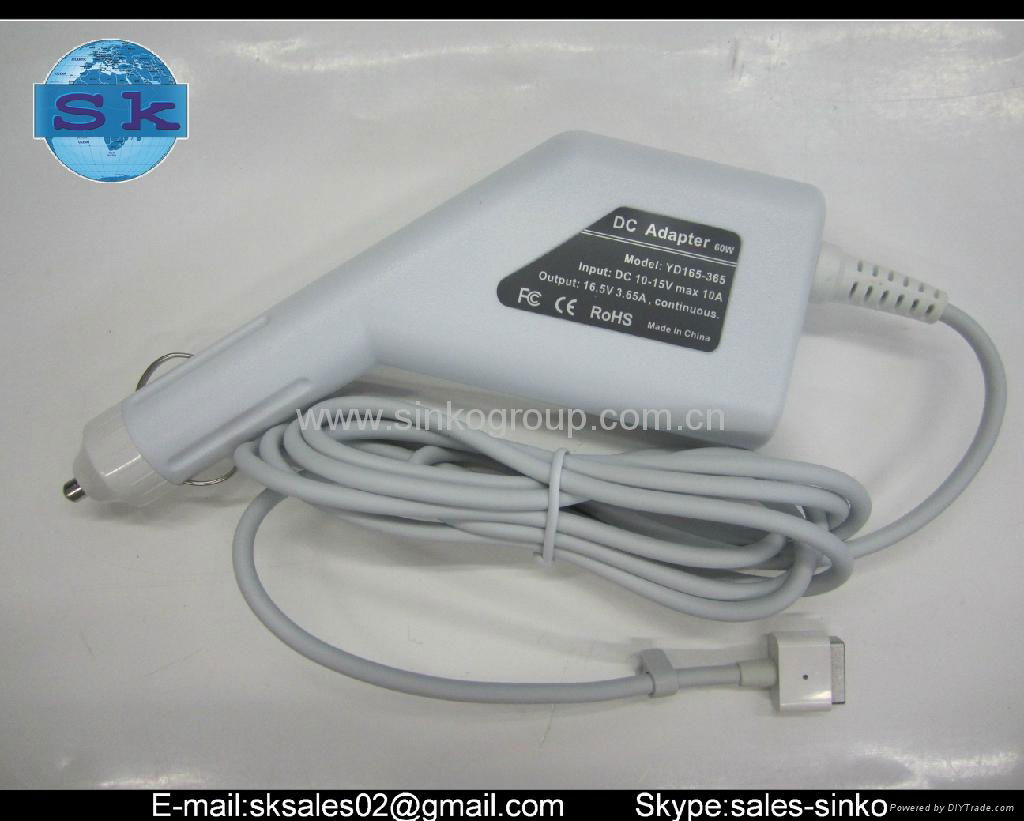 60W car adapter for apple magsafe 16.5V 3.65A 4