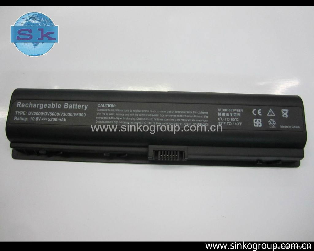 brand new laptop battery for hp DV2000 DV6000 V3000 V6000 6 cell 11.1V 4400mAh 3