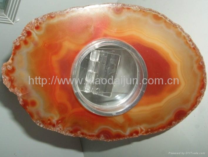 Natural agate onyx stone photo frame tabletop picture holder 2