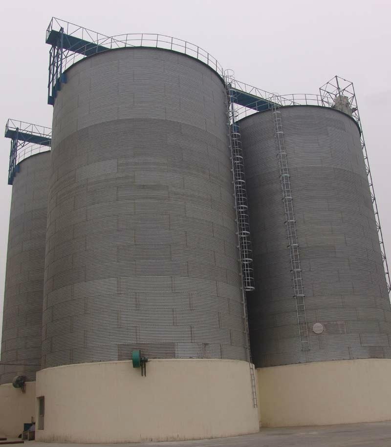 2000Tons grain storage steel silo for mill plant 4
