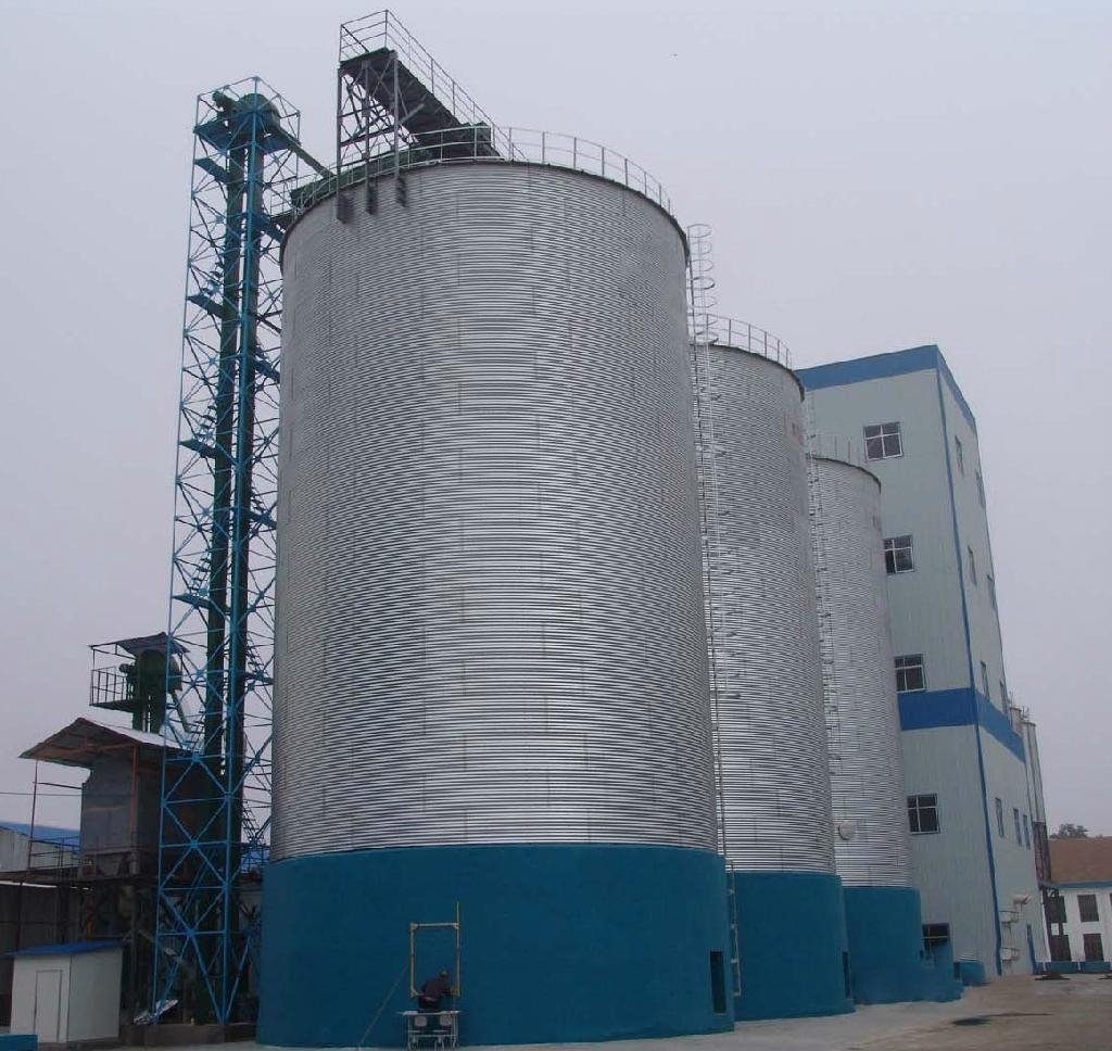 2000Tons grain storage steel silo for mill plant 5