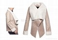2014 French romantic big turn-down collar without button faux fur short coat 3