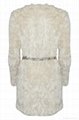 womens Winter faux fur coat fashion noble classical style with metal buckle belt 2