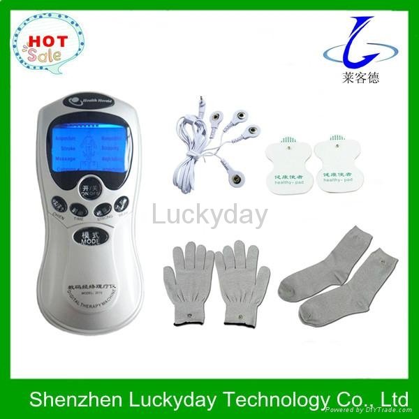 Dual digital therapy tens massager with gloves