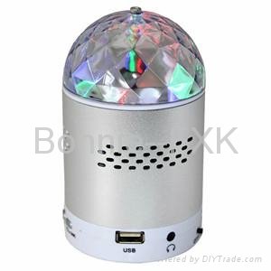 Portable LED Stage Light MP3 Speaker with FM radio, USB and Micro SD card slots