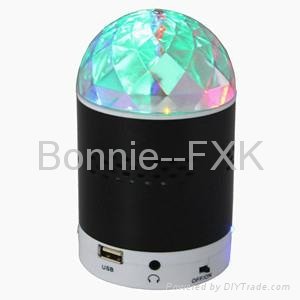 Portable LED Stage Light MP3 Speaker with FM radio, USB and Micro SD card slots 3