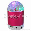 Portable LED Stage Light MP3 Speaker with FM radio, USB and Micro SD card slots 4