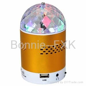 Portable LED Stage Light MP3 Speaker with FM radio, USB and Micro SD card slots 5
