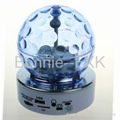 Portable Speaker with LED Rotating Ball, support USB/TF/FM Radio 2