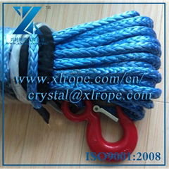 Synthetic winch rope