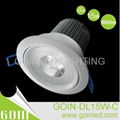 15W SAA COB LED Downlights CITIZEN Epistar cob downlight Dia110mm 960lm output 1