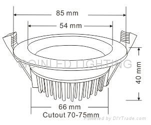 10W SMD5630 SAA downlight kit dimmable 880LM SAA LED downlights 2.5inch Dia85mm 2