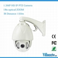 1.3 Megapixel IP HD PTZ Speed Dome Camera 14PCS IR-LED infrared distance 150M IP