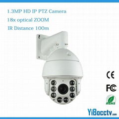 1.3 Megapixel IP HD PTZ Dome Camera IP66 outdoor