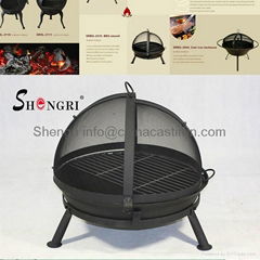 charcoal fire pit BBQ grill