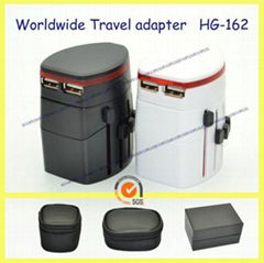 Travel adapter with dual usb