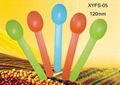 disposable colored ice cream spoon