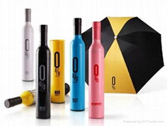 3 Section Wine Bottle Umbrella for Gifts