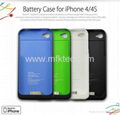 1900mAh Ultra Slim External Backup Case For iPhone4 4s 4g Cover Power Bank